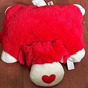 Pillow Pets Original Love Puppy VTG 2010 16-18inch Red w/Hearts Valentine Rare